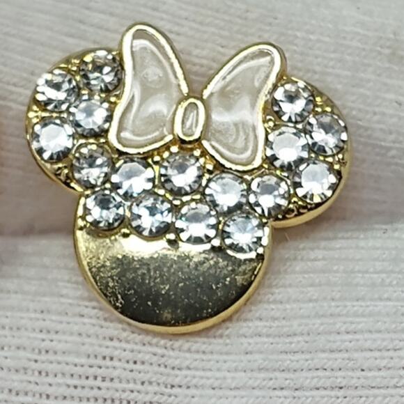 Disney x BaubleBar Minnie Mouse Gold Tone Stud Earrings - Picture 5 of 10